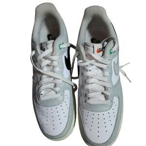 NIKE AIR EUC MENS SZ 10 NIKE 1 07 SILVER AIR FORCE SNEAKER SHOES